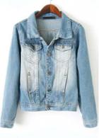 Rosewe All Matched Turndown Collar Long Sleeve Denim Jackets
