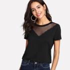 Shein Mesh V Neck T-shirt