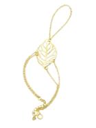 Shein Simple Style Gold Plated Leaf Shape Women Bracelet Ring