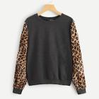 Shein Plus Leopard Print Sleeve Pullover
