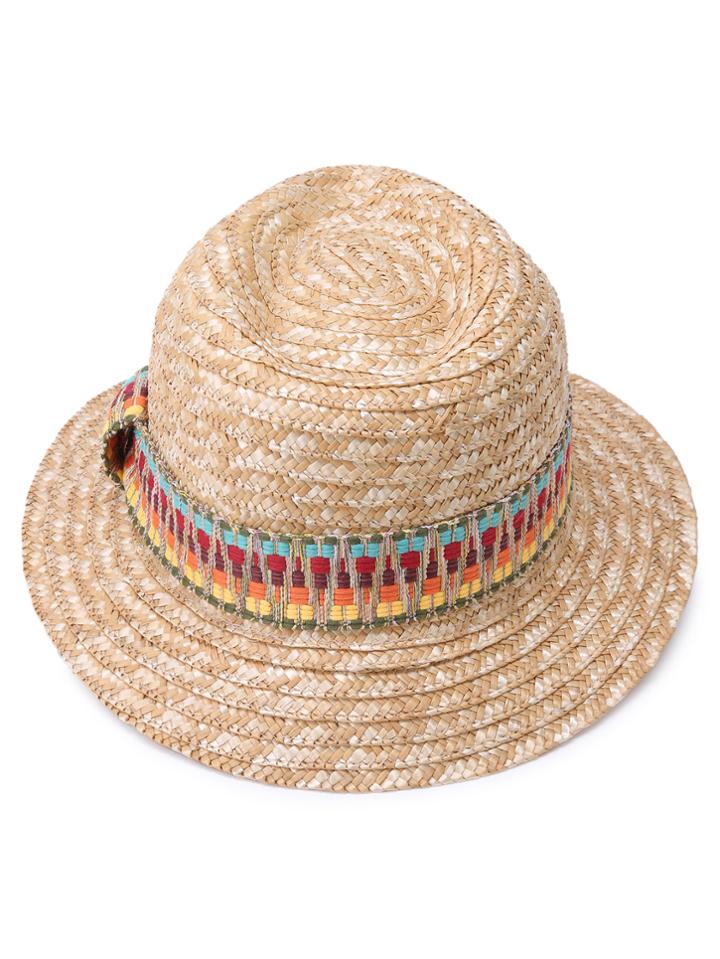 Shein Tribal Plaited Beach Straw Hat