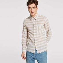 Shein Men Two Tone Button Up Shirt