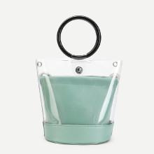 Shein Ring Handle Clear Chain Bag