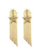 Shein Gold Color Star Shape Long Chain Earrings