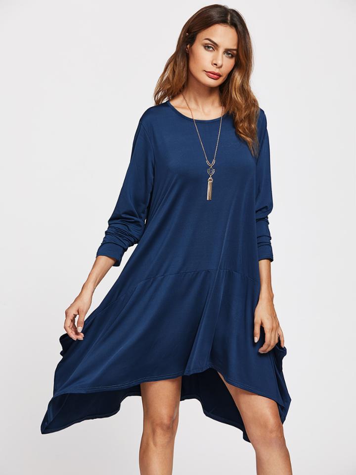 Shein Asymmetrical Hem Swing Dress