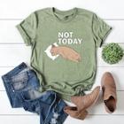 Shein Letter And Pig Print Tee