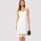 Shein Lace Hollow Out Cami Dress
