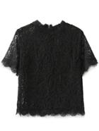 Shein Scallop Eyelash Lace Top With Zipper Back