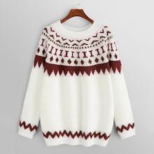 Shein Chevron And Geo Jumper