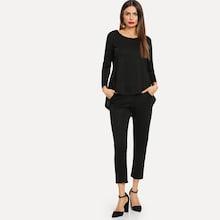 Shein Solid Top & Pocket Pants