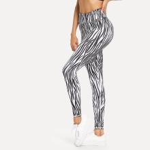 Shein Zebra Pattern Leggings