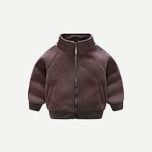Shein Toddler Boys Raglan Sleeve Solid Jacket