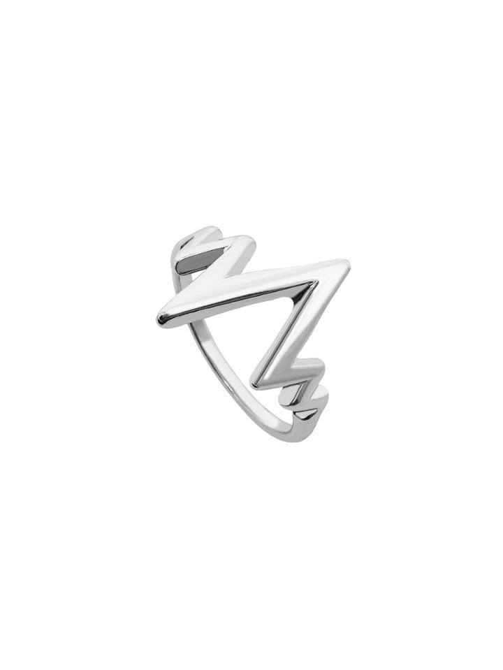 Shein Silver Electrocardiogram Shaped Ring