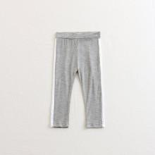 Shein Girls Contrast Panel Heather Knit Leggings