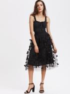 Shein 3d Butterfly Layered Mesh Prom Skirt