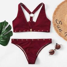 Shein Ring Detail Bikini Set