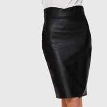 Shein Wide Waist Slit Hem Pu Skirt