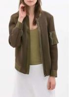 Rosewe Chic Brown Mandarin Collar Zipper Fly Woman Jacket