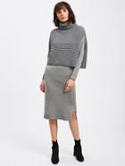 Shein Rolled Neck Cape Sweater & Dress Set