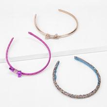 Shein Girls Bow Decorated Glitter Headband 3pcs