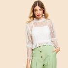 Shein Lace Mesh With Cami Top