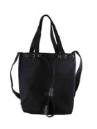 Shein Black New Casual Big Canvas Shoulder Bag For Women