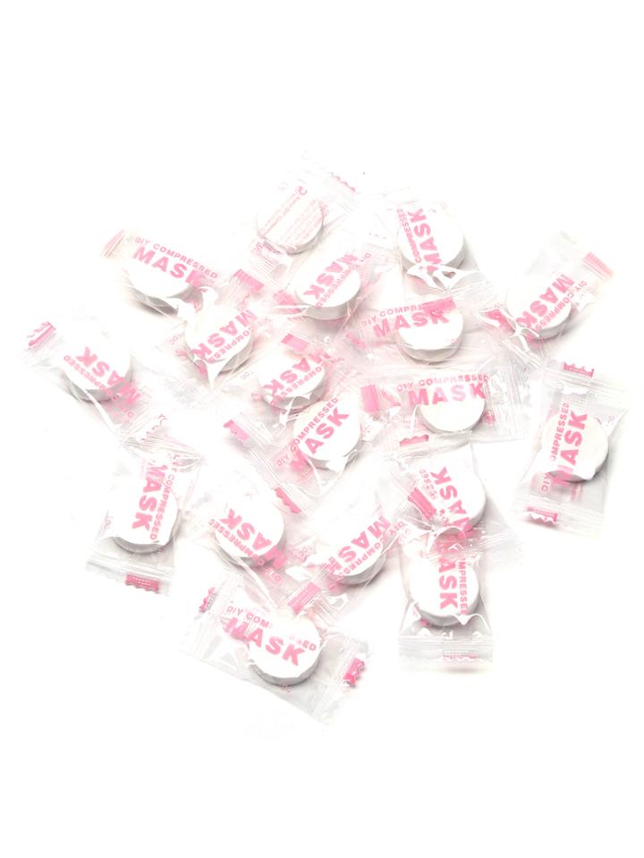 Shein White Nonwoven Fabric Compressed Mask Paper Set