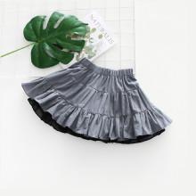 Shein Girls Ruffle Hem Solid Skirt