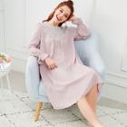 Shein Flower Embroidered Bell Cuff Nightdress