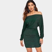 Shein Off Shoulder Ruched Dress