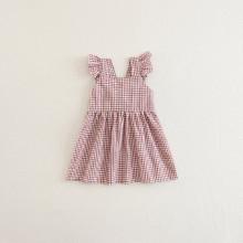 Shein Girls Tie Back Gingham Dress