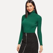 Shein Turtle Neck Form Fitting Jumper