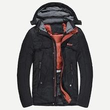 Shein Men Letter Print Detachable Hooded Coat