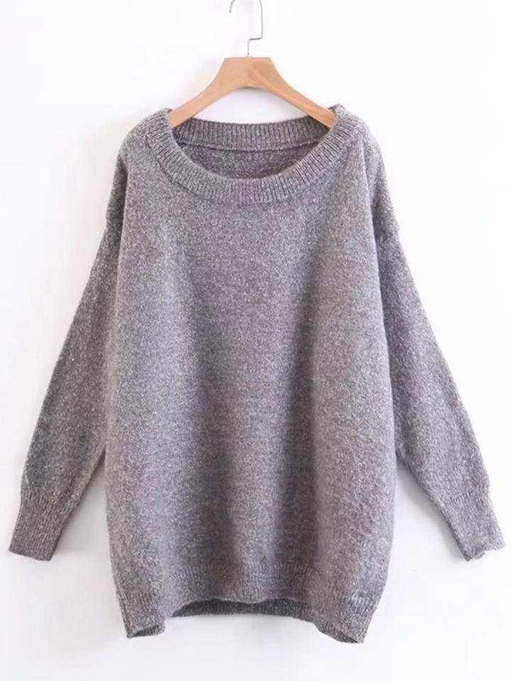 Shein Space Dye Drop Shoulder Jumper Sweater
