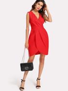 Shein Surplice Neckline Tulip Hem Dress