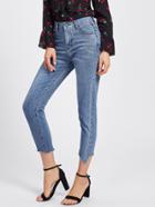 Shein Asymmetric Raw Hem Capri Jeans
