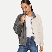 Shein Two Tone Plush Jacket