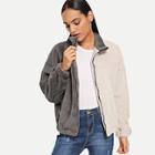 Shein Two Tone Plush Jacket