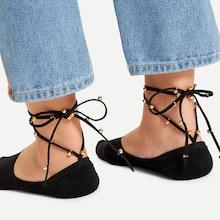 Shein Metal Decorated Lace-up Socks