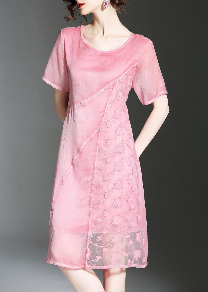 Shein Flowers Embroidered Sheer Dress