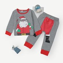 Shein Toddler Boys Santa Claus Print Top & Pants