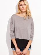 Shein Contrast Dolman Sleeve T-shirt