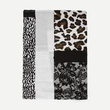 Shein Contrast Lace Leopard Scarf