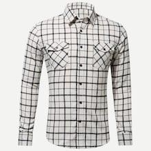 Shein Men Pocket Detail Plaid Shirt