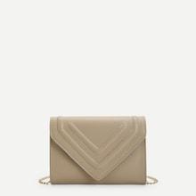 Shein Chevron Detail Flap Chain Clutch