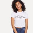 Shein Mixed Print Crop Tee