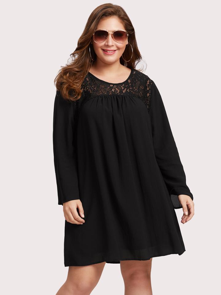Shein Lace Panel Oversized Dress