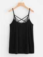Shein Lace Crisscross Front Cami Top