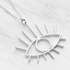 Shein Eye Shaped Pendant Necklace