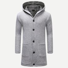 Shein Men Dual Pocket Longline Hooded Coat
